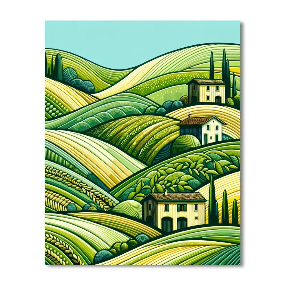 Serene Pastoral Views Paint By Numbers Art