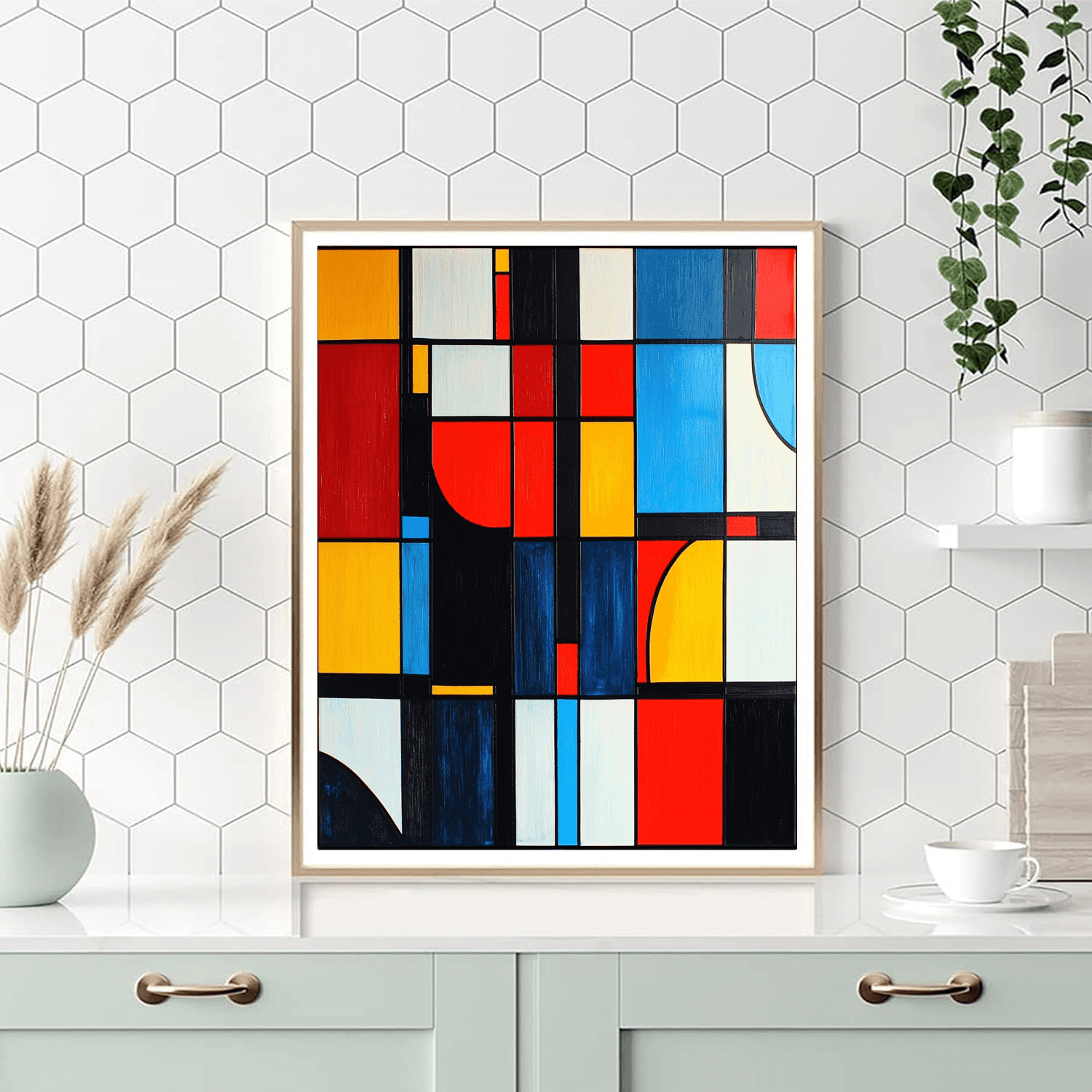 Piet Mondrian Inspired Patterns Of Time  Paint By Numbers Kits