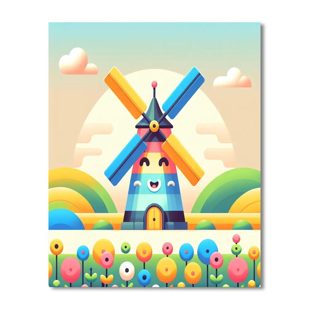 Merry Windmill Paint By Numbers Kits