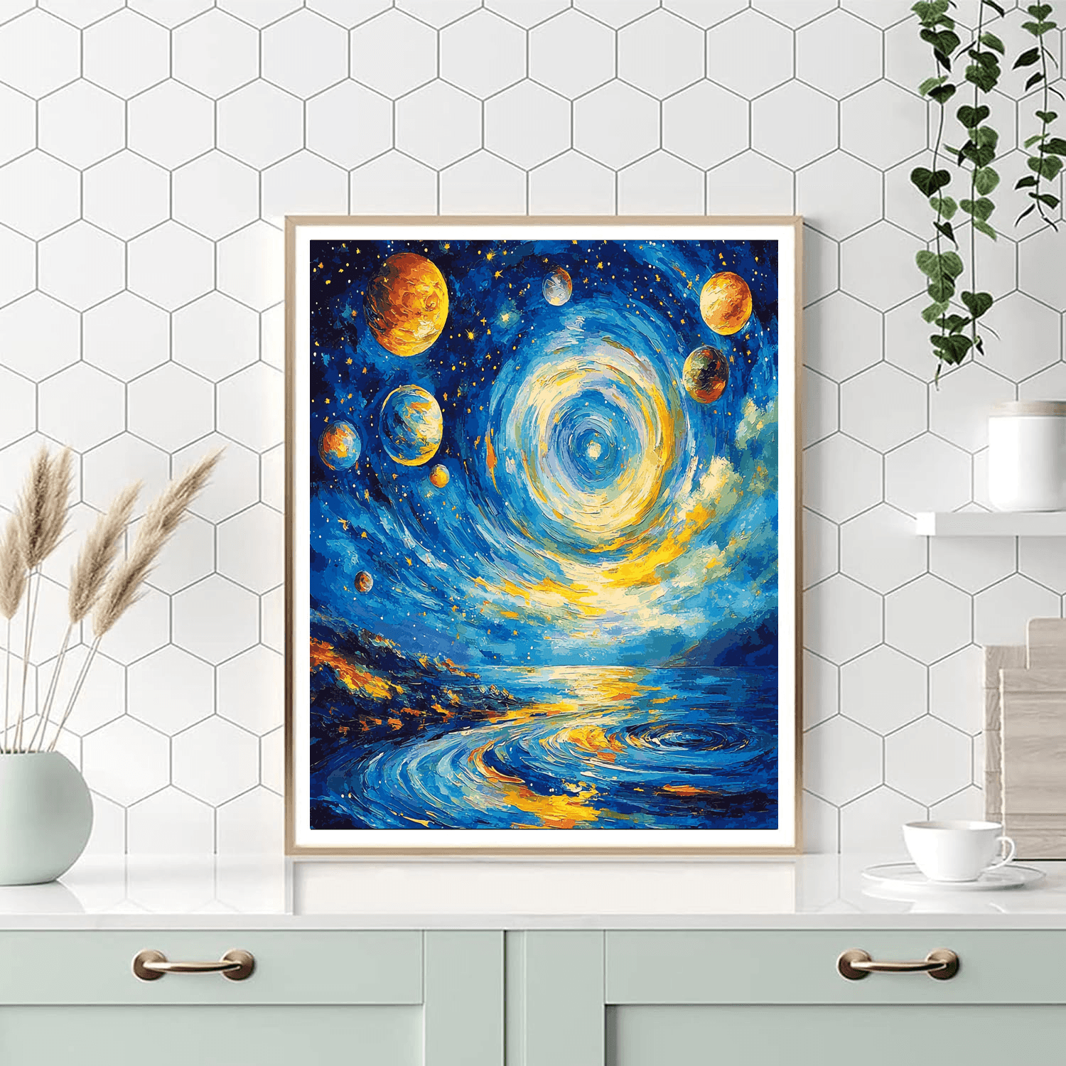 Vincent Van Gogh Inspired Celestial Whirls  Paint By Numbers Art