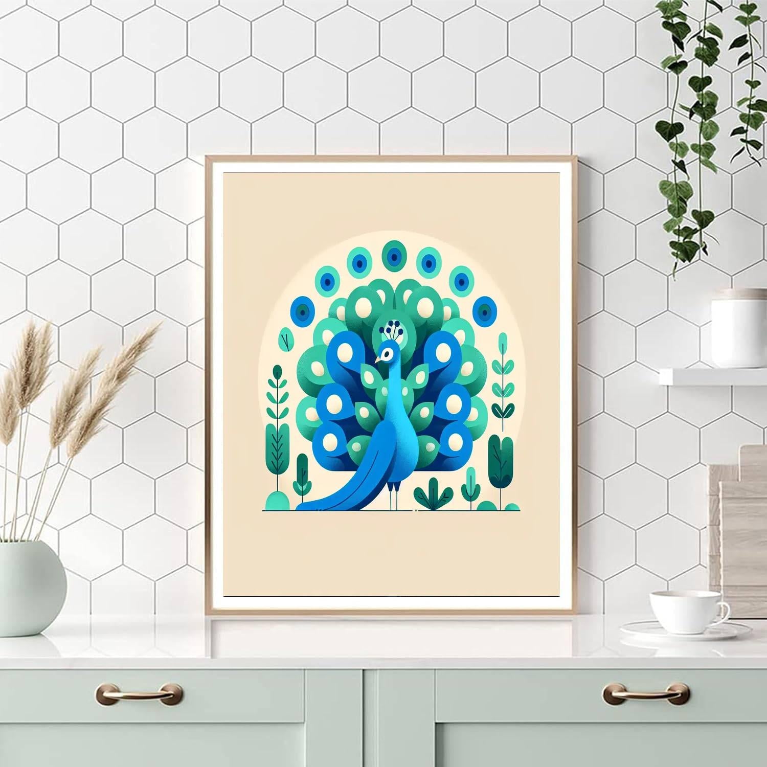 Peppy Peacock Paint By Numbers Art