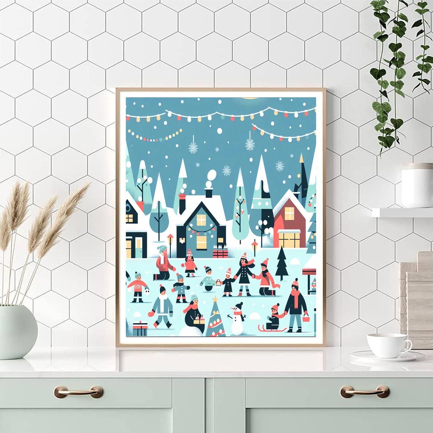 Joyous Winter Festival Paint By Numbers Art