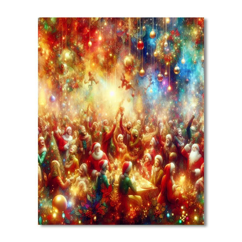 Charming Holiday Festivities Numbered Painting Kits