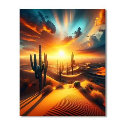 Desert Sunrise Splendor Paint By Number