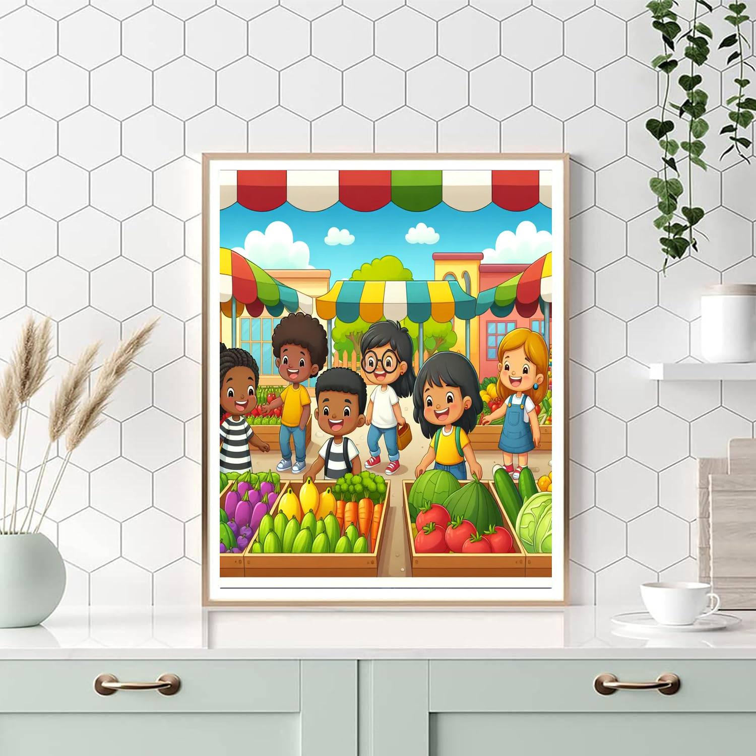 Farmers Market Adventure DIY Paint By Numbers