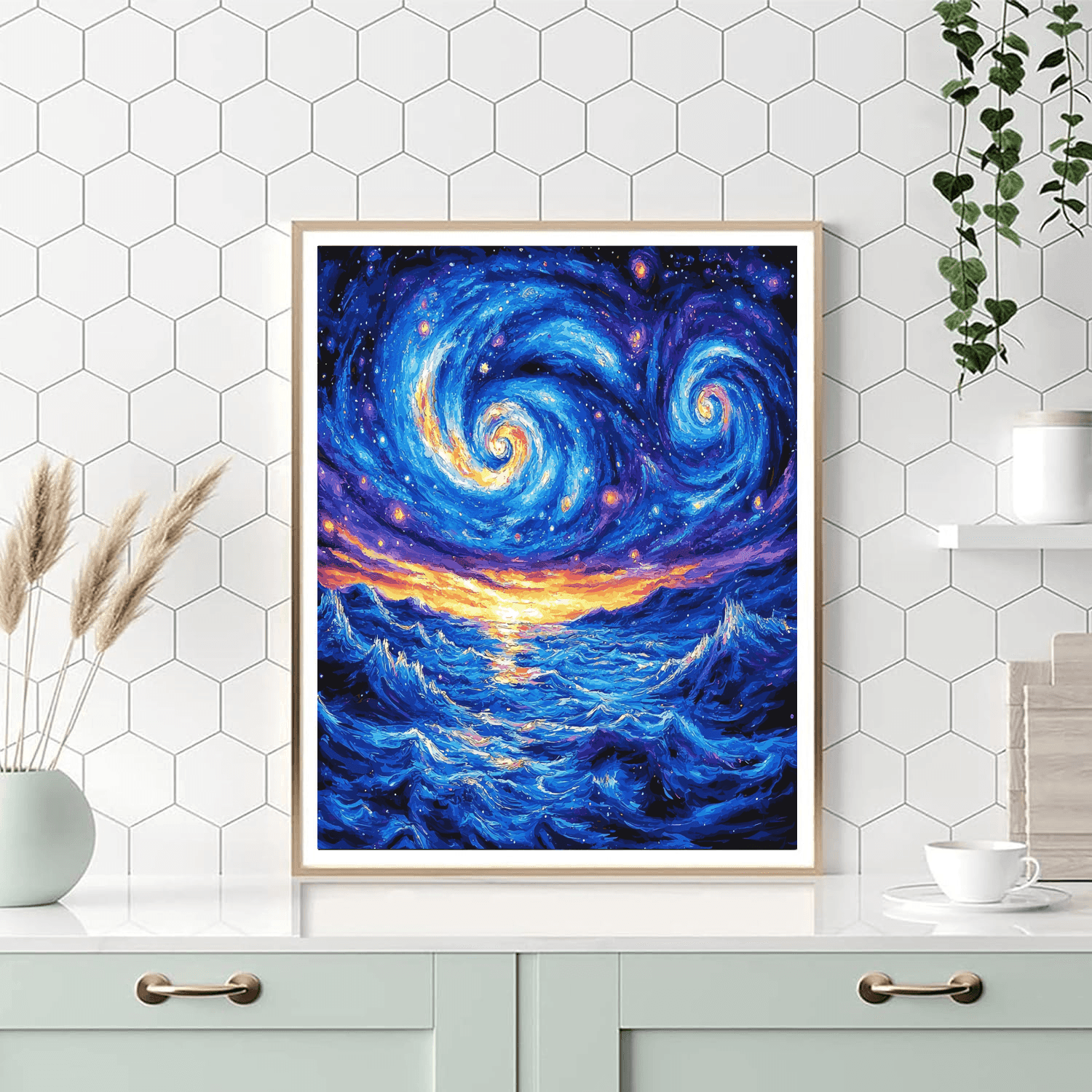 Edvard Munch Inspired Starry Space Adventure  Paint By Numbers Kits