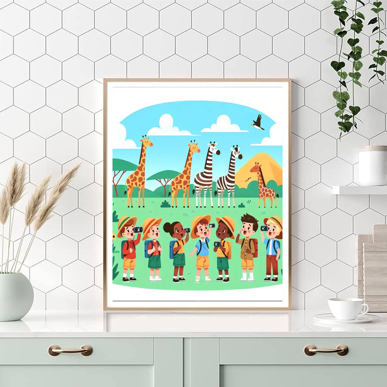 Sunshine Safari Expedition Painting By Numbers Kit