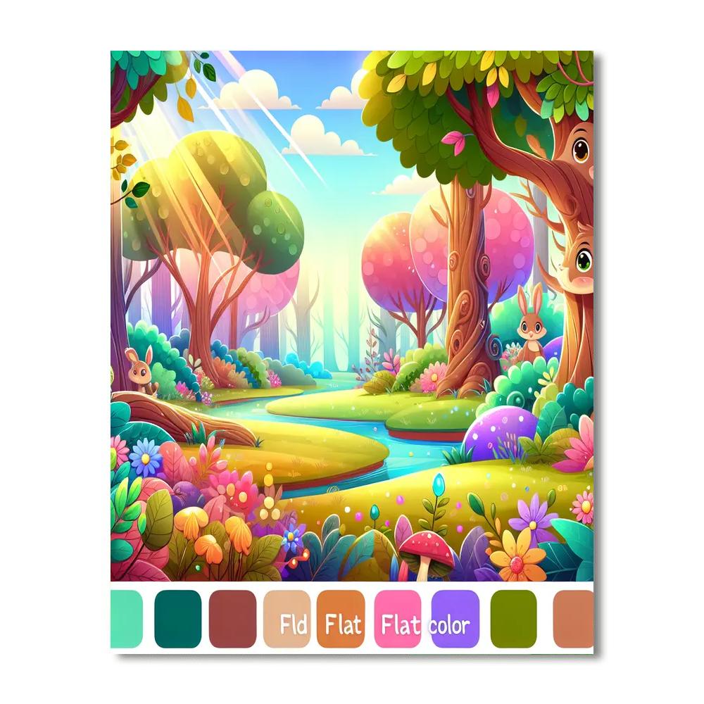 Fairytale Forest Fantasy DIY Paint By Numbers