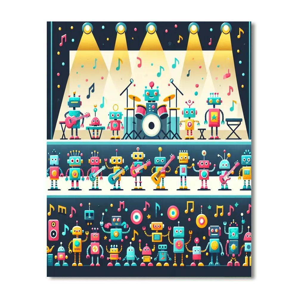 Robot Rockstars Painting Number Kit