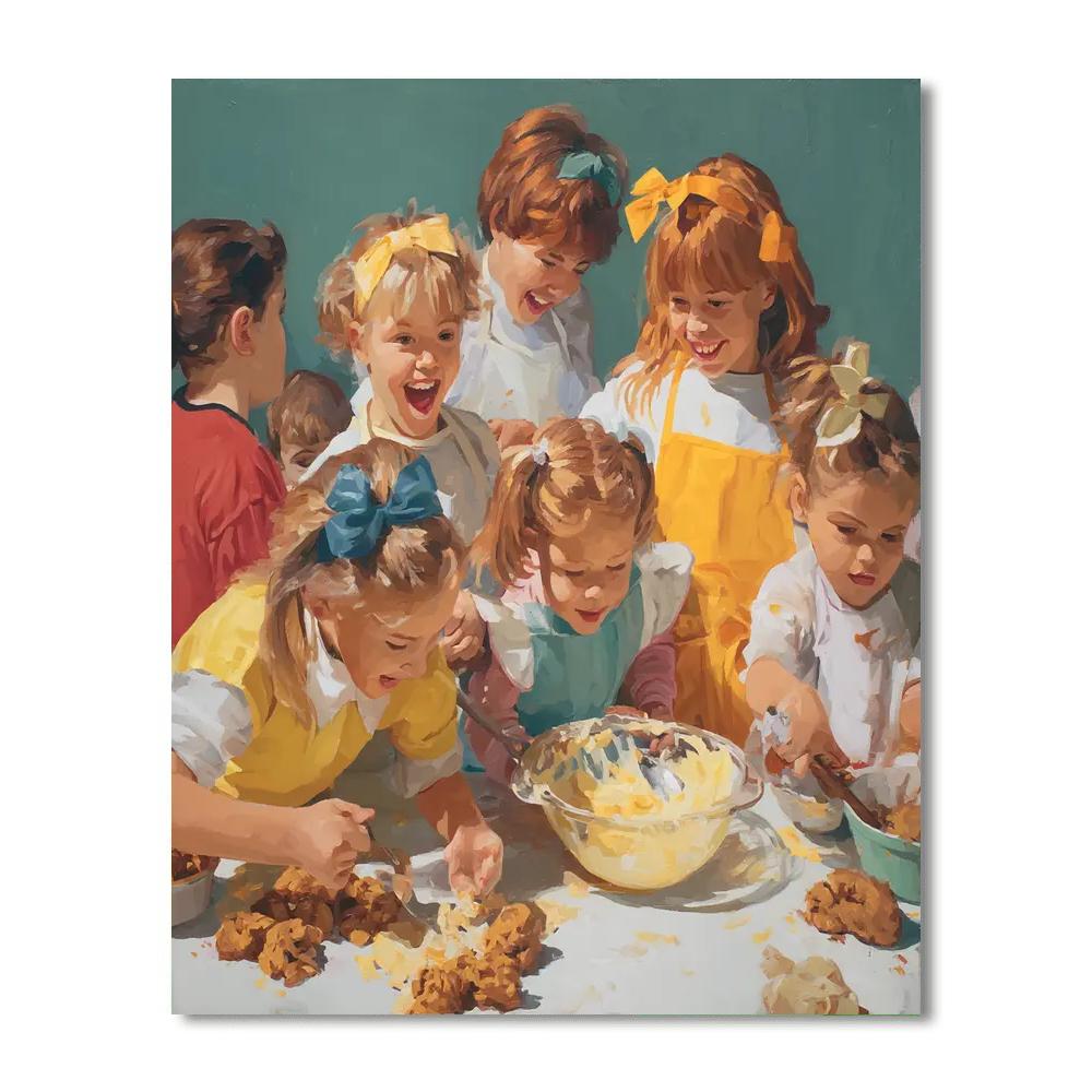 Shared Laughter In The Kitchen DIY Paint By Numbers