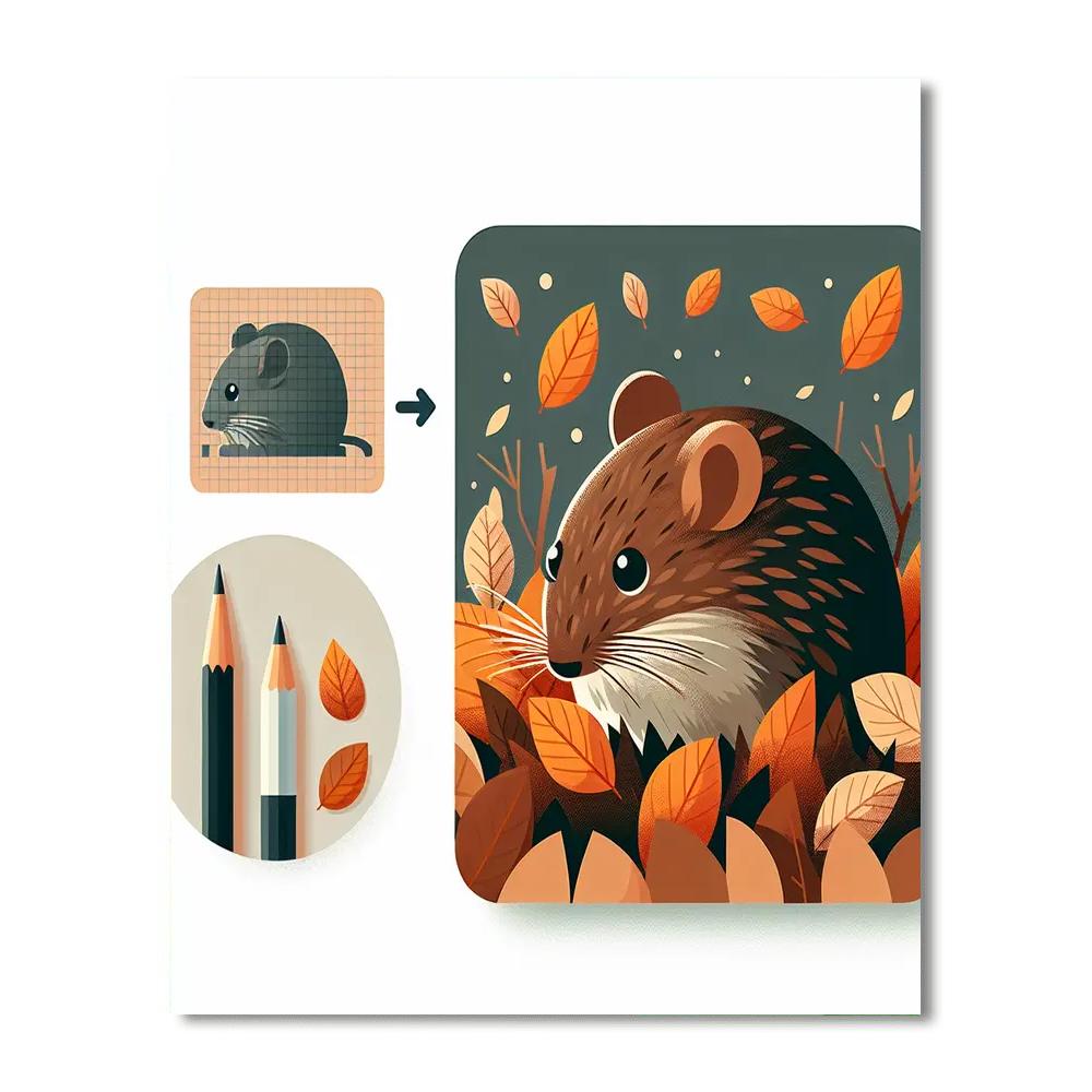 Vivacious Vole Paint By Numbers Art