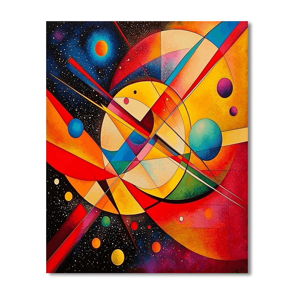 Wassily Kandinsky Inspired Colorful Cosmos  Paint By Numbers Art