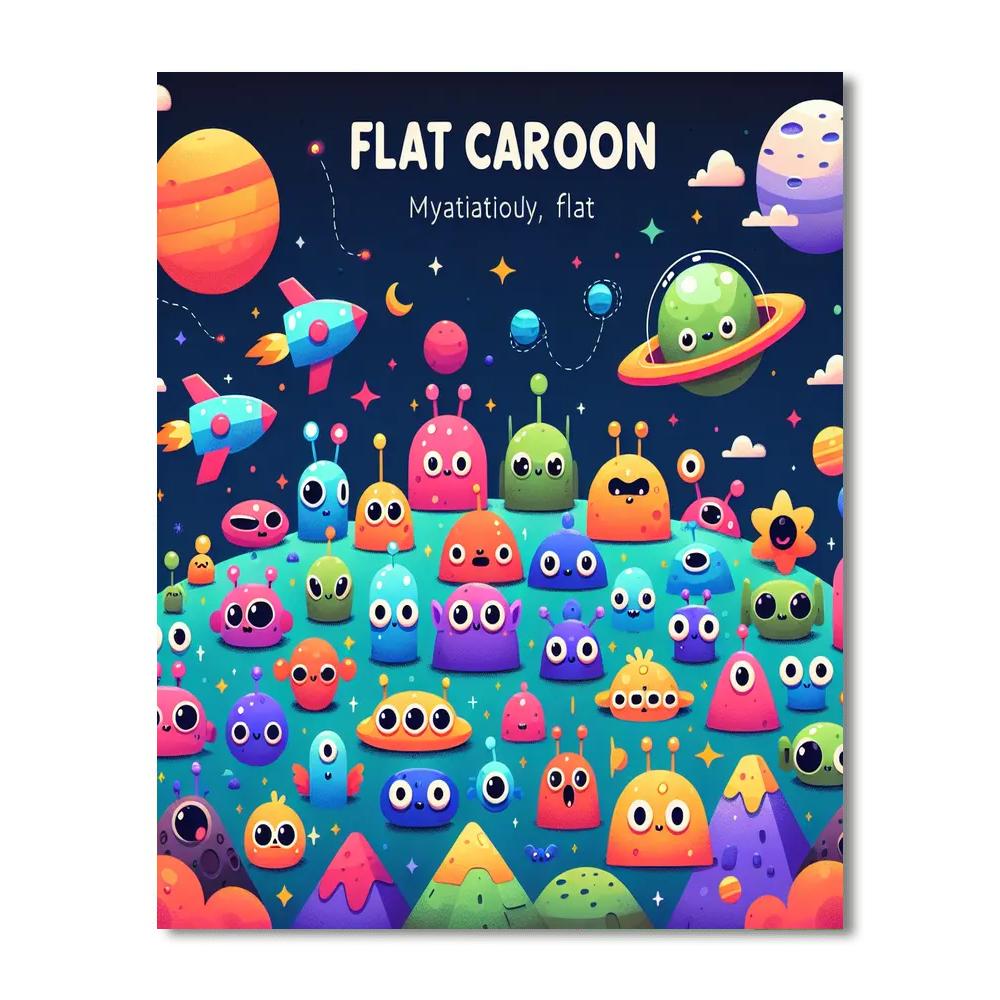 Space Alien Expedition Painting Number Kit