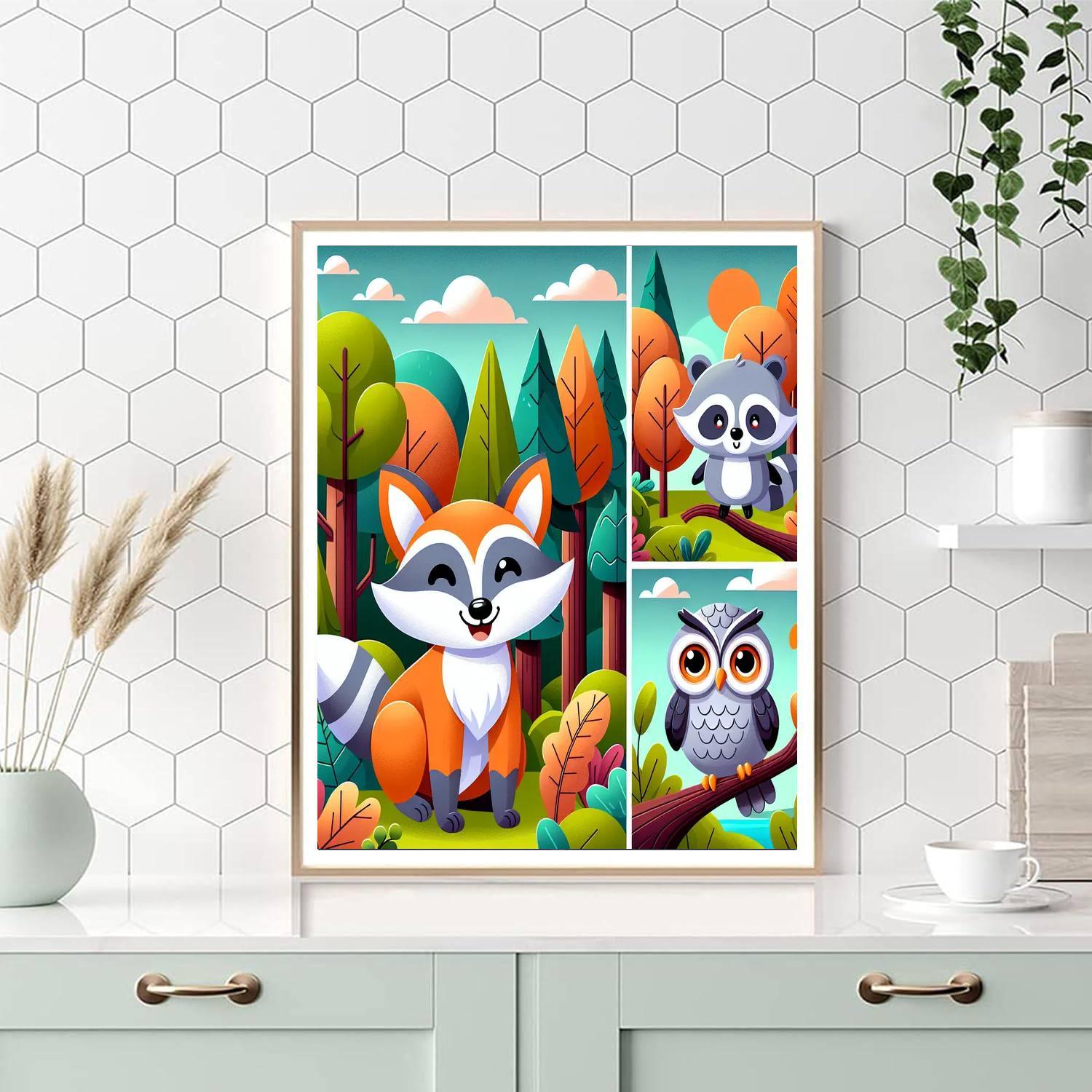 Adventure With Forest Animals Paint By Numbers