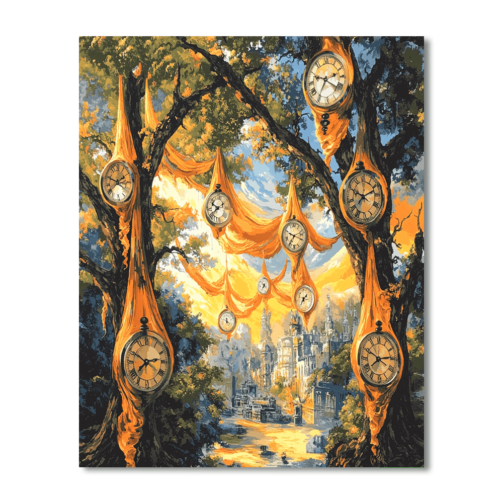 Salvador Dalí Inspired Timeless Timepieces  Numbered Painting Kits
