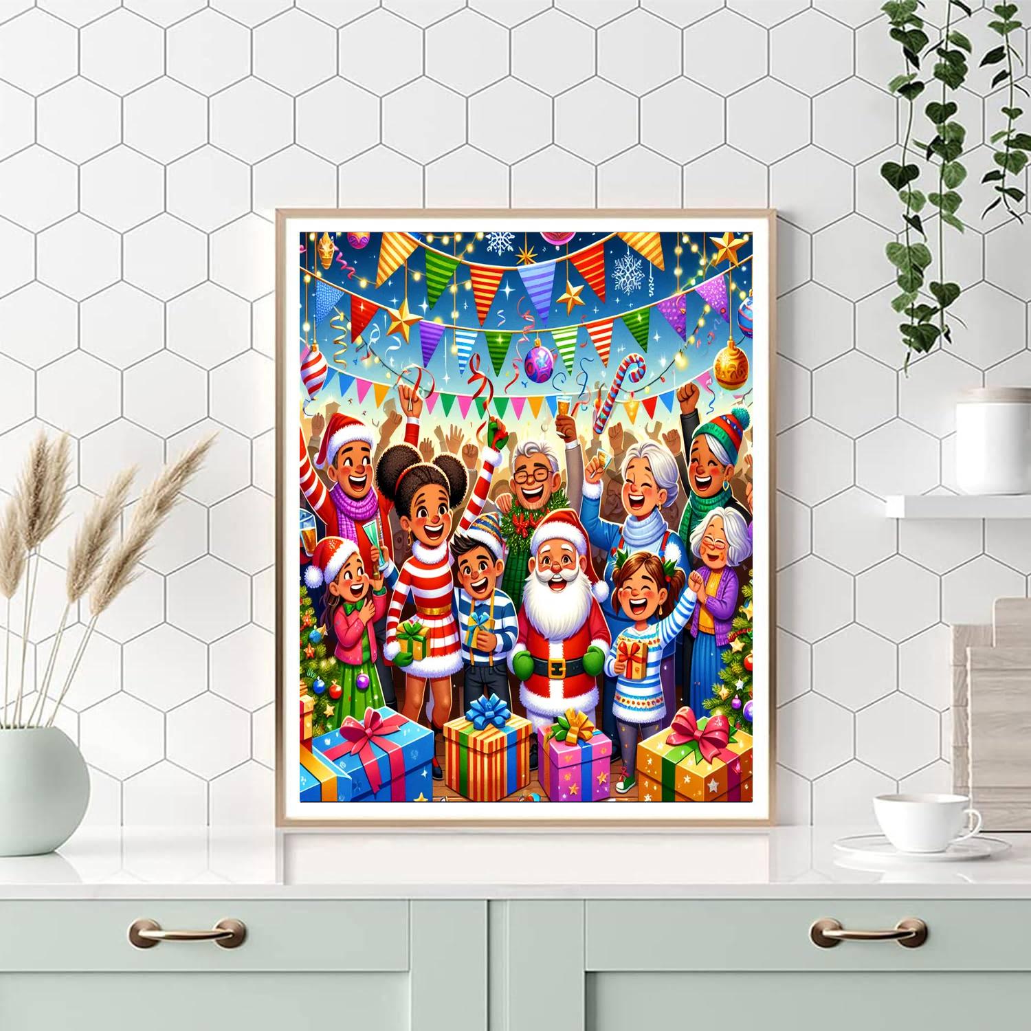 Magic Holiday Celebration Painting Number Kit