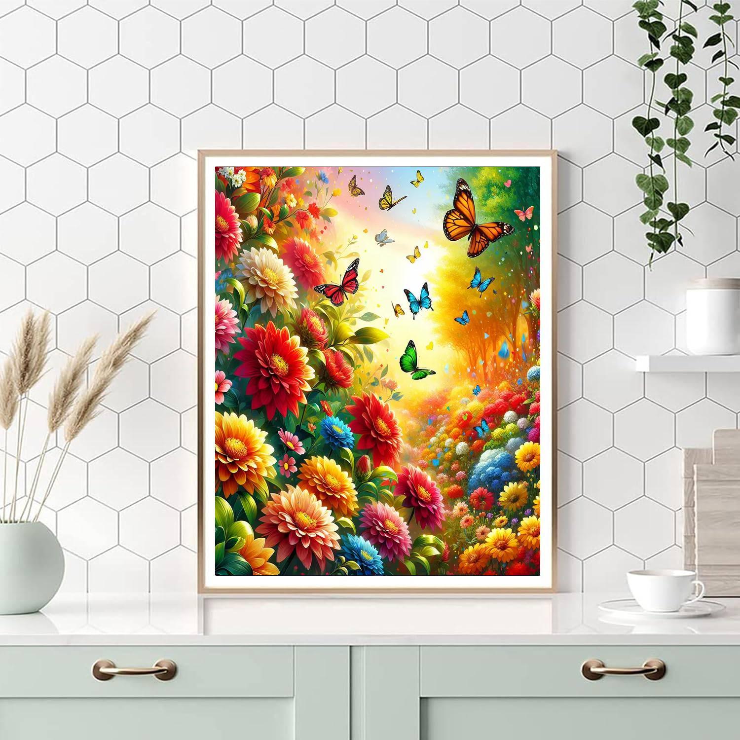 Breezy Summer Garden Painting Number Kit