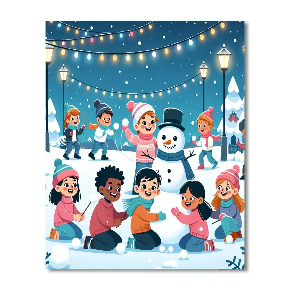 Magical Winter Festival DIY Paint By Numbers