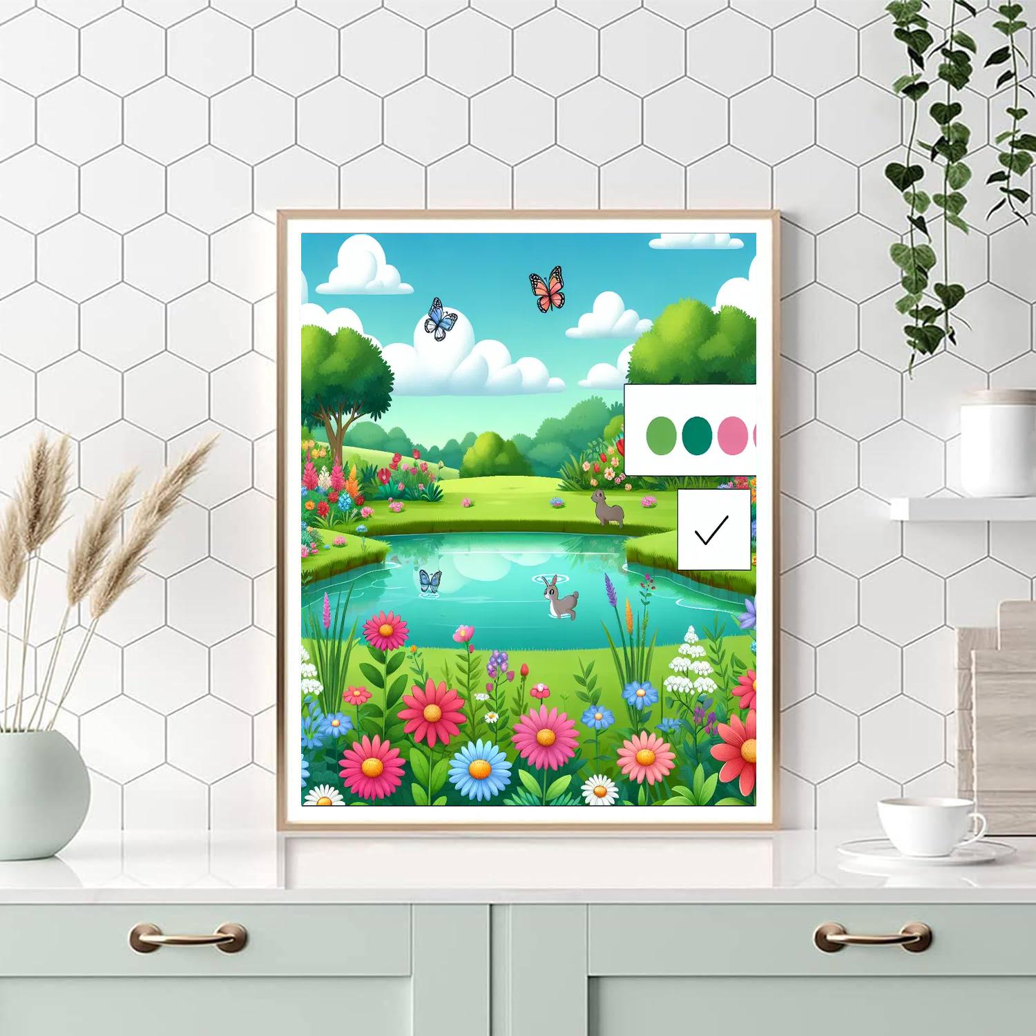 Hidden Garden Oasis Paint By Numbers Art