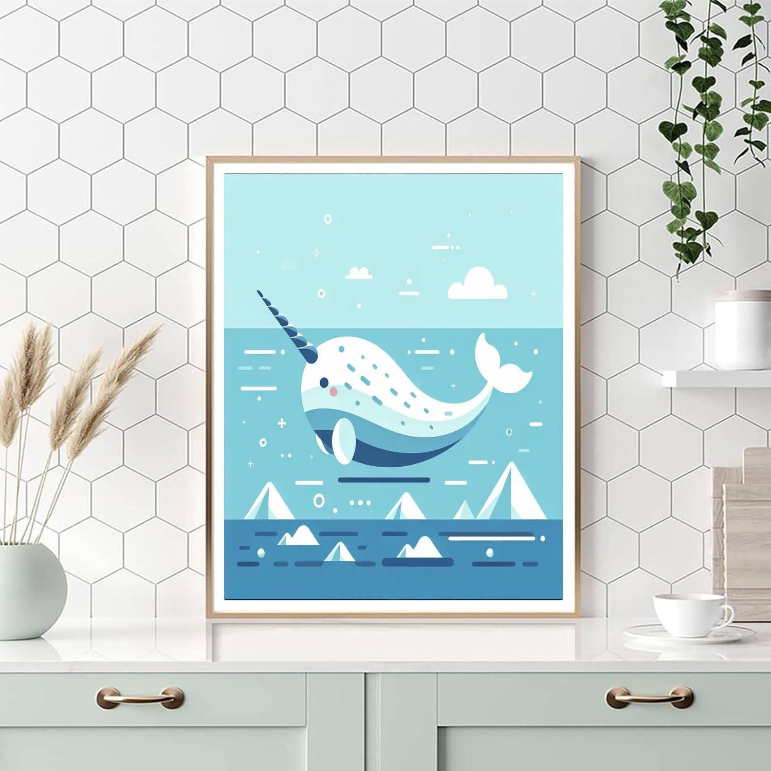 Nautical Narwhal Tale Paint By Numbers Kits
