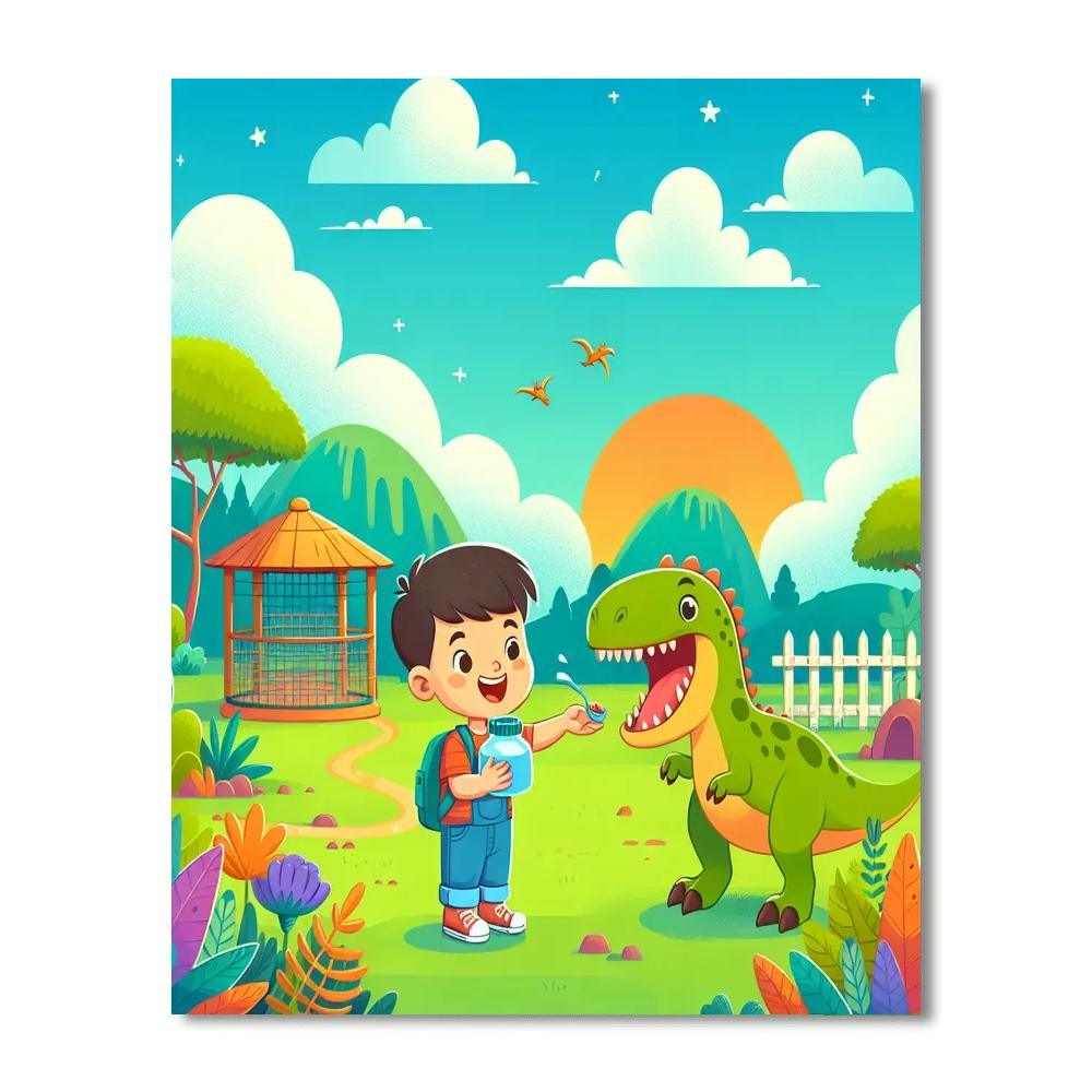 Pet Dinosaur Park Paint By Numbers Kits