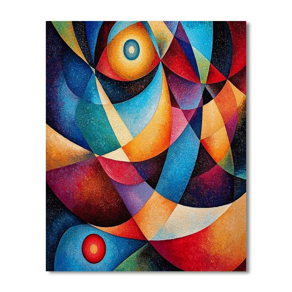 Wassily Kandinsky Inspired Kandinsky's Cosmic Symphony  DIY Paint By Numbers