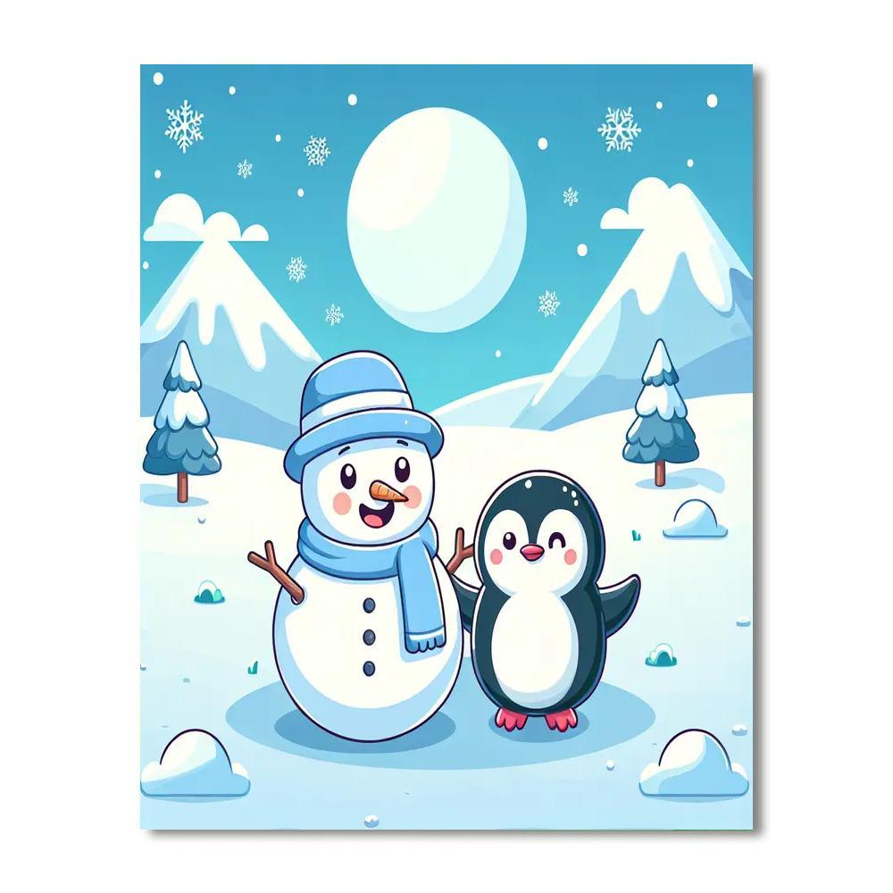 Snowy Winter Adventure Paint By Numbers Kits