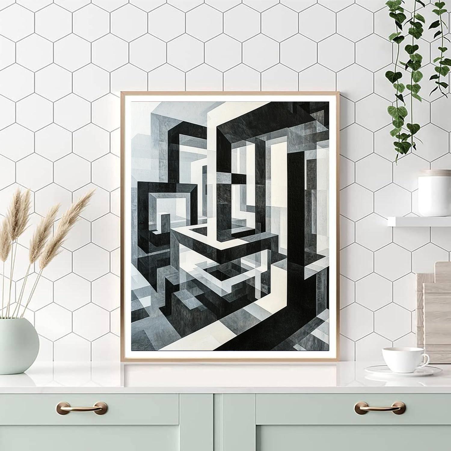 M.C. Escher Inspired Dimensional Explorations  Numbered Painting Kits