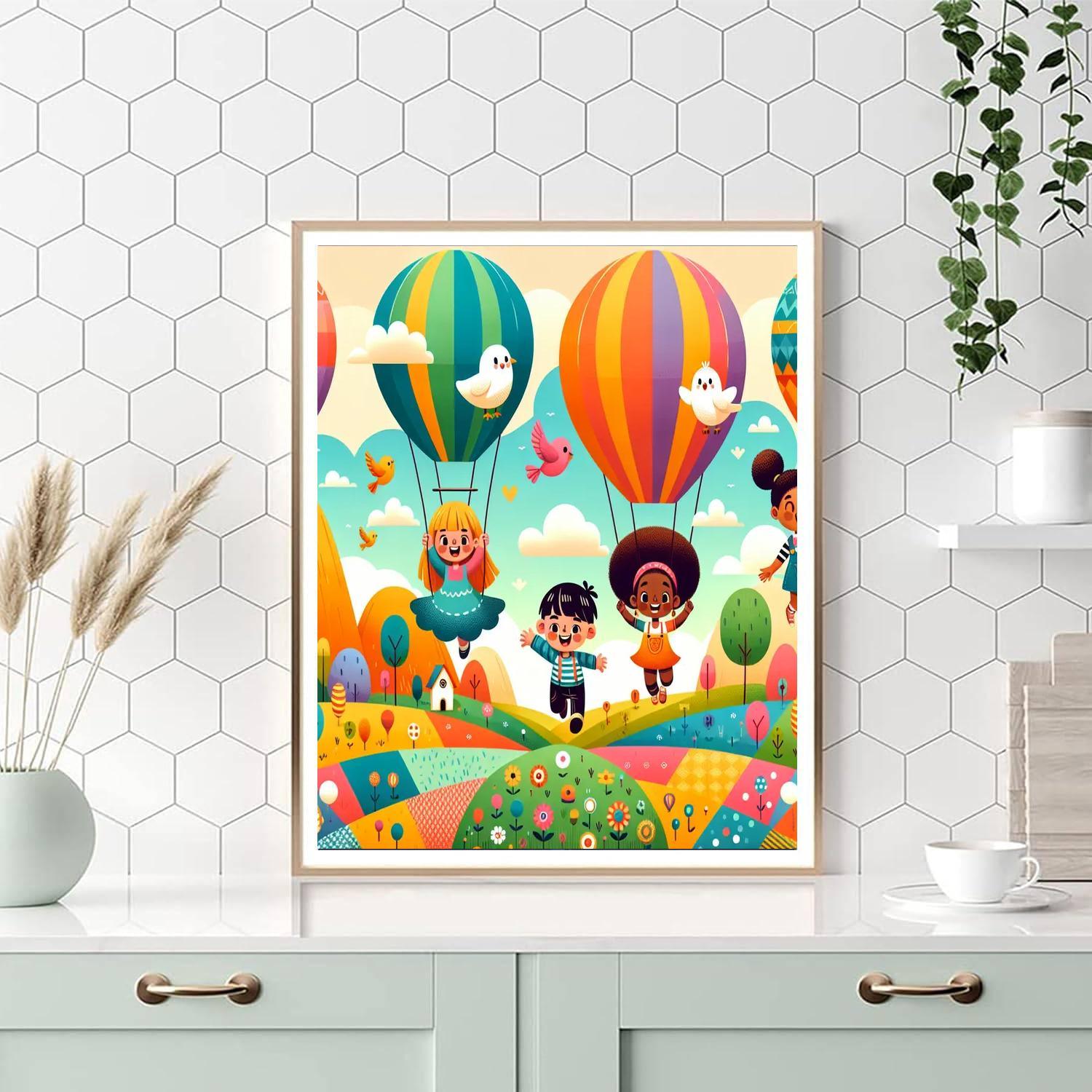 Magical Balloon Voyage Paint By Numbers