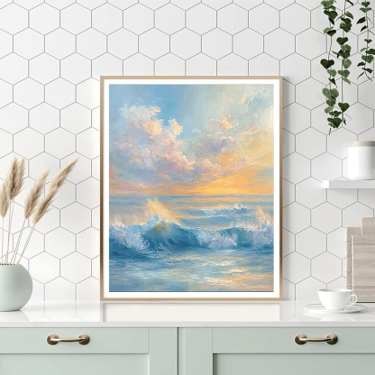 J.M.W. Turner Inspired Dreamy Dance Of The Sea  Numbered Painting Kits