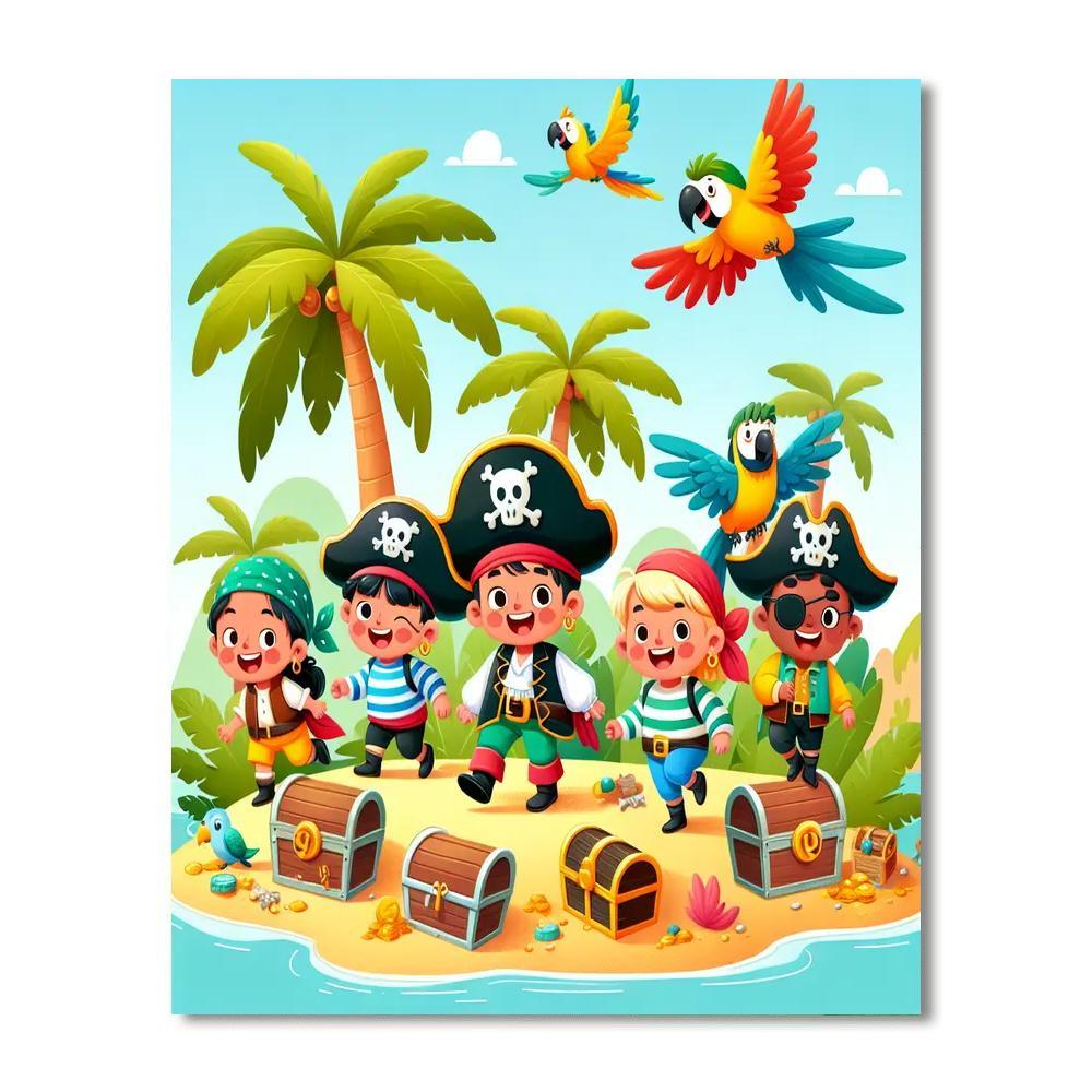 Pirate Adventure Treasure Hunt Paint By Numbers