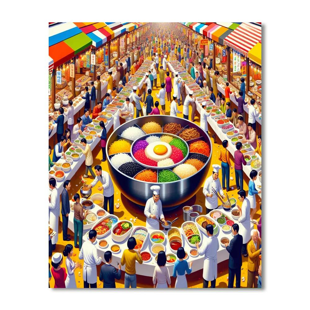 Jeonju Bibimbap Festival - South Korea Paint By Numbers