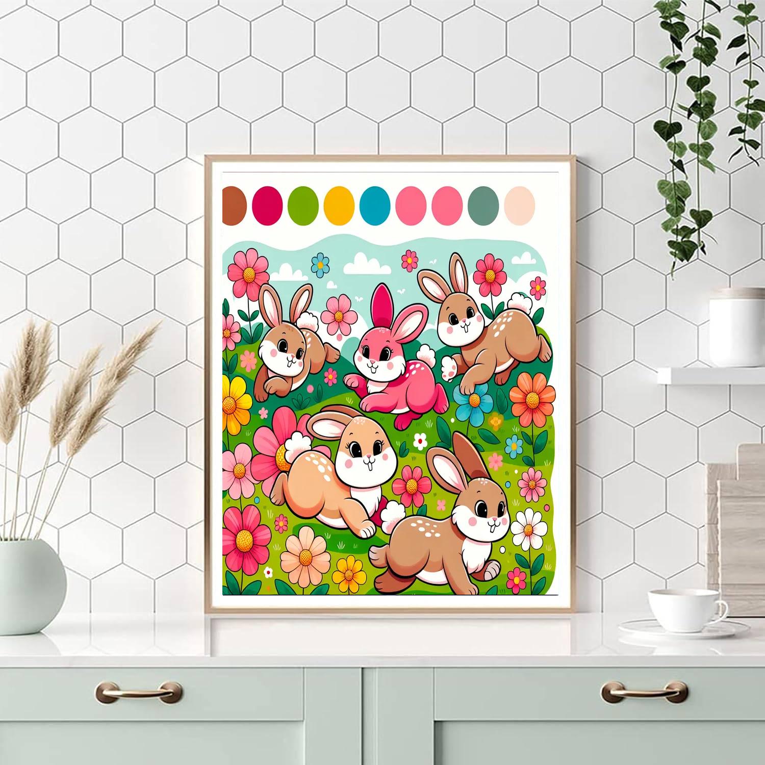 Hopping Bunny Meadow Paint By Numbers Kits