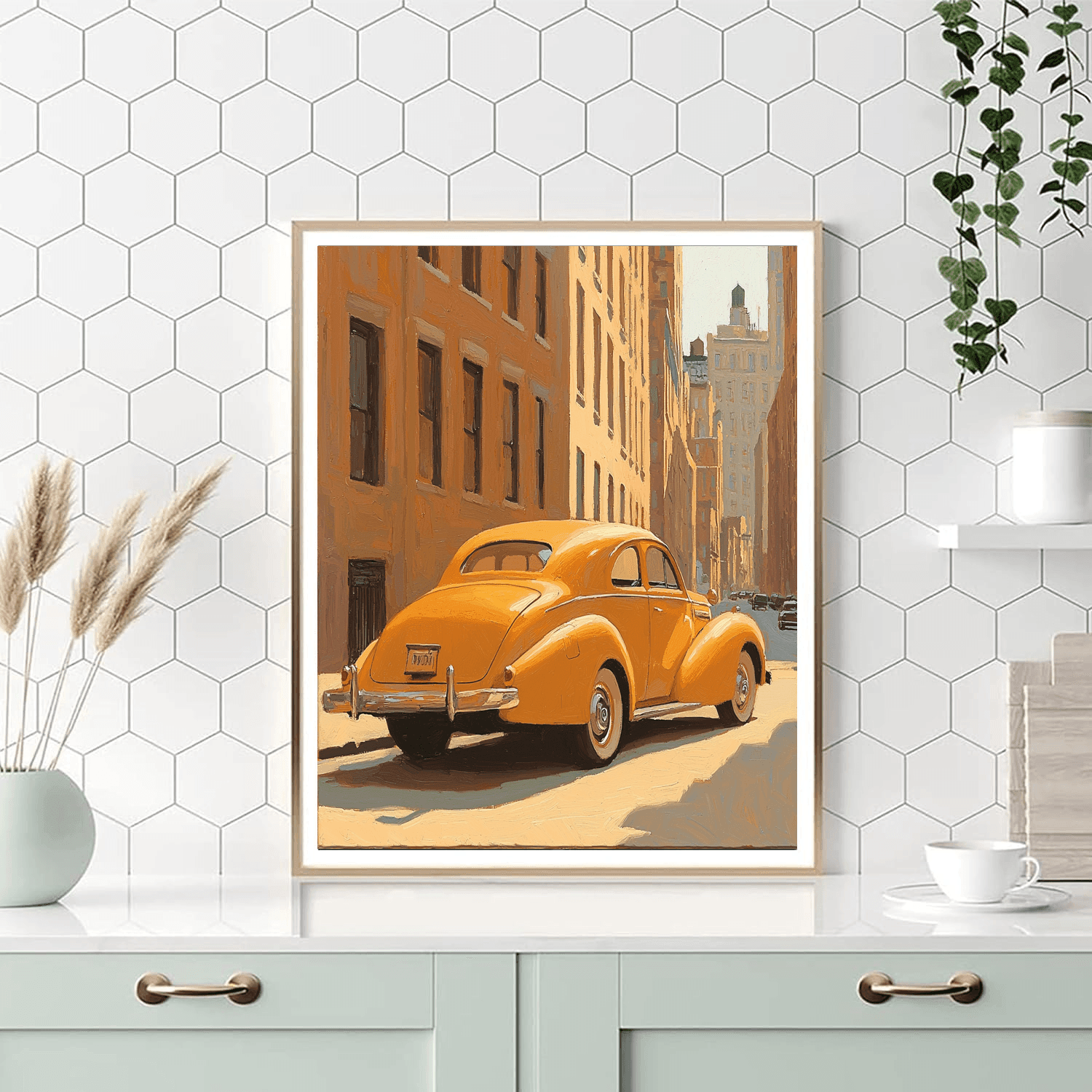 Edward Hopper Inspired Vintage Automobile  Paint By Numbers