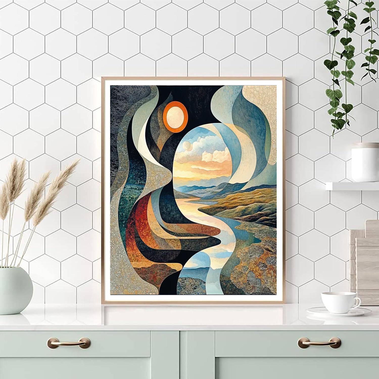 Max Ernst Inspired Fragmented Reflections  Paint By Numbers Art