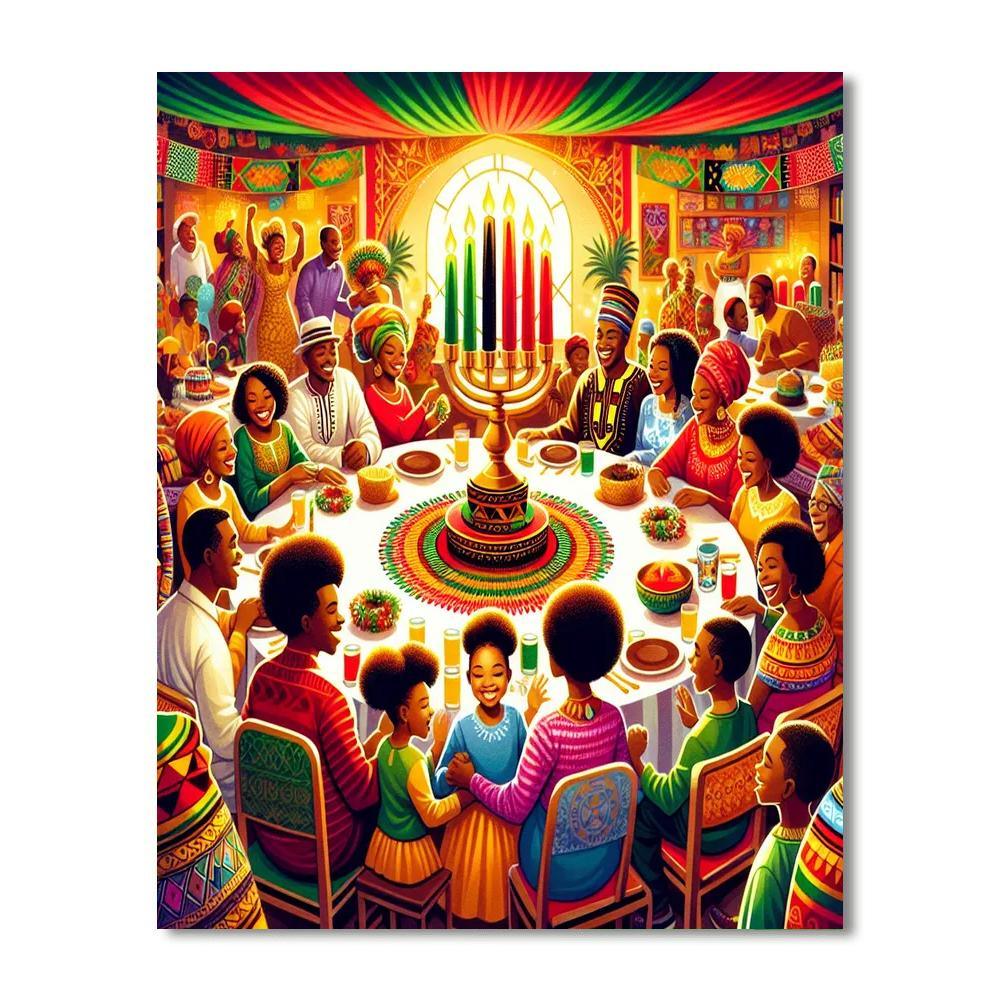 Kwanzaa Celebration DIY Paint By Numbers