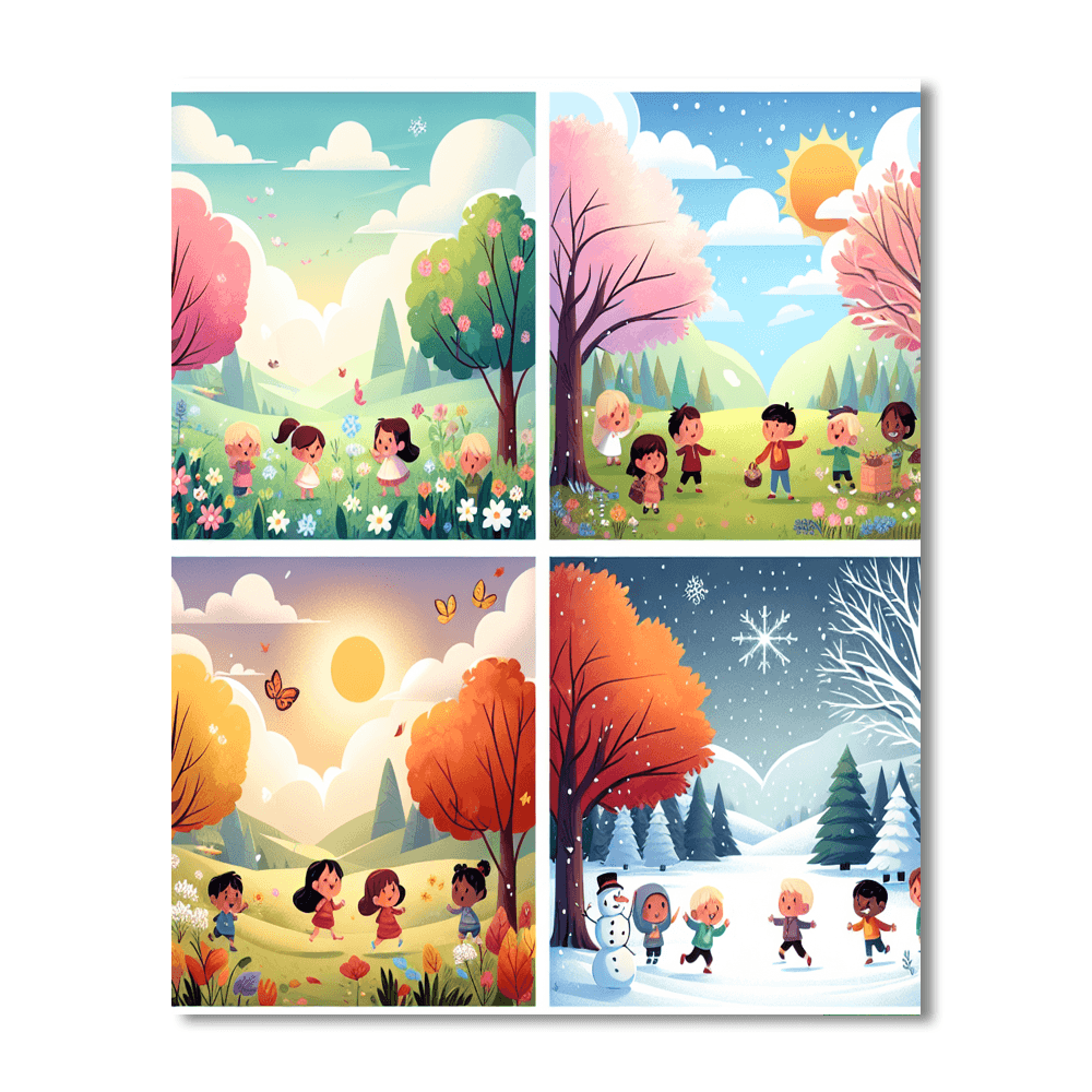 Adventure Through Seasons Number Painting