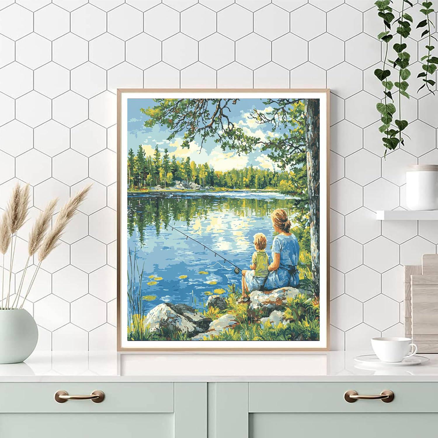 Peaceful Waters, Loving Hearts Numbered Painting Kits