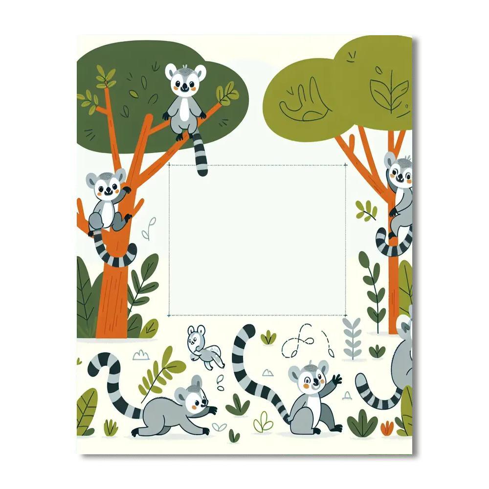 Lively Lemur Playground Paint By Numbers Kits