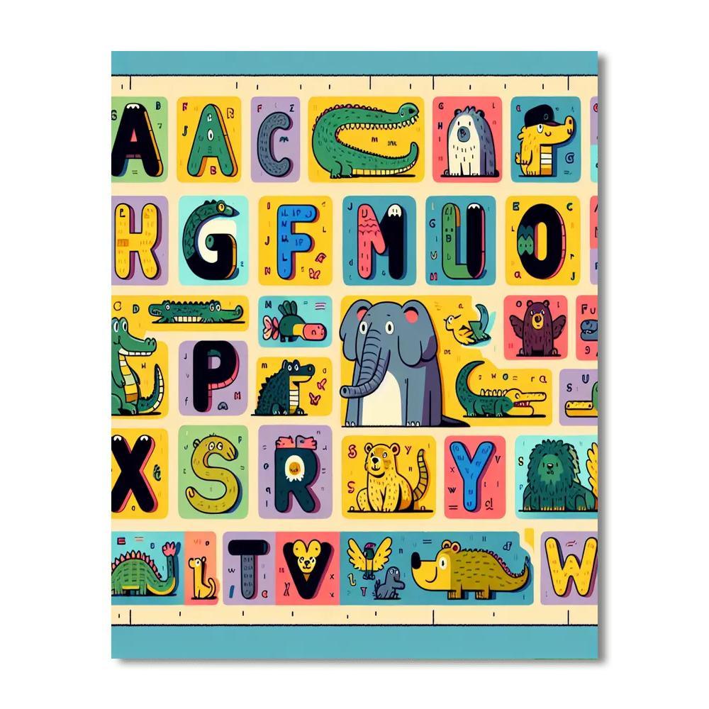 Adventurous Animal Alphabet Paint By Color