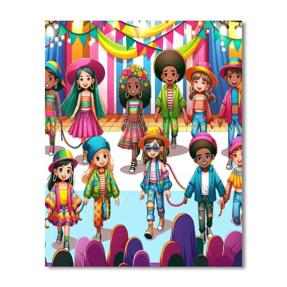 Funky Fashion Parade Paint By Numbers Kits