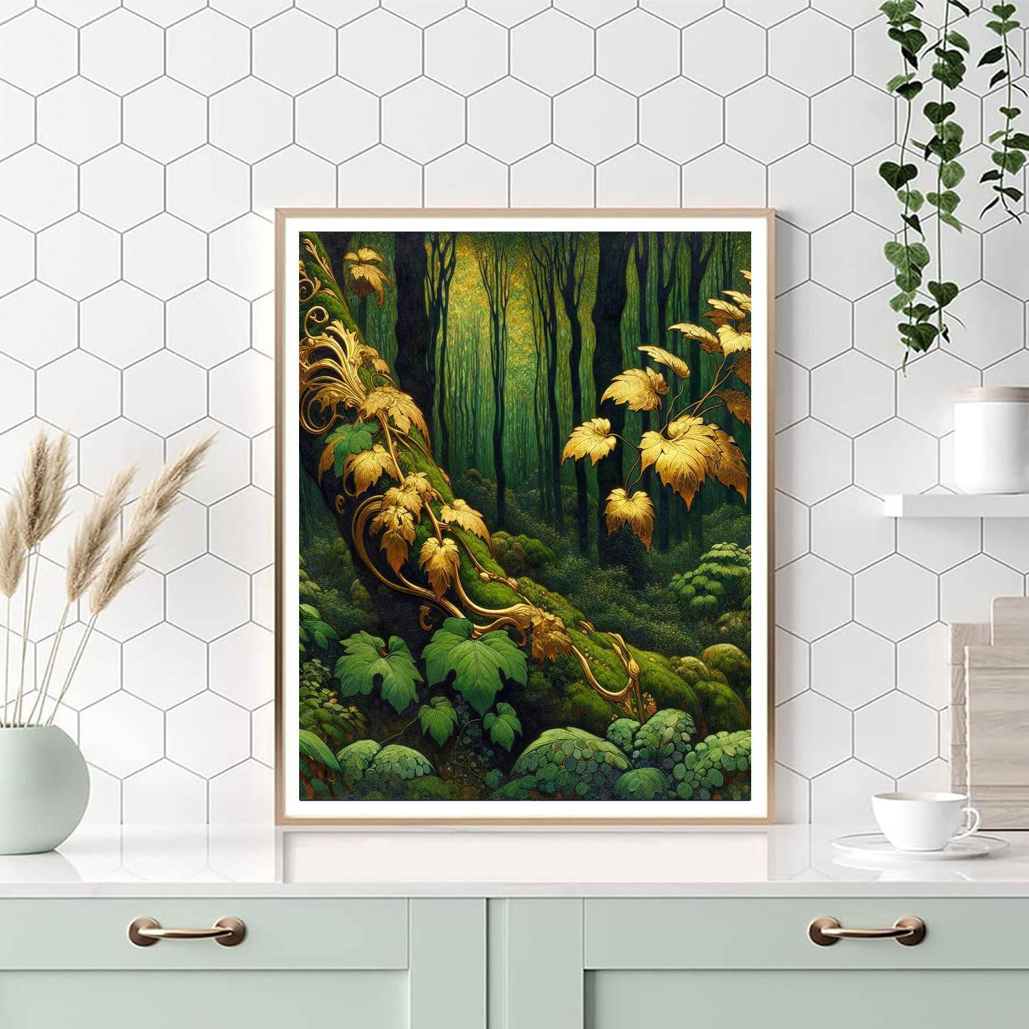 Gustav's Golden Forest Painting By Numbers Kit