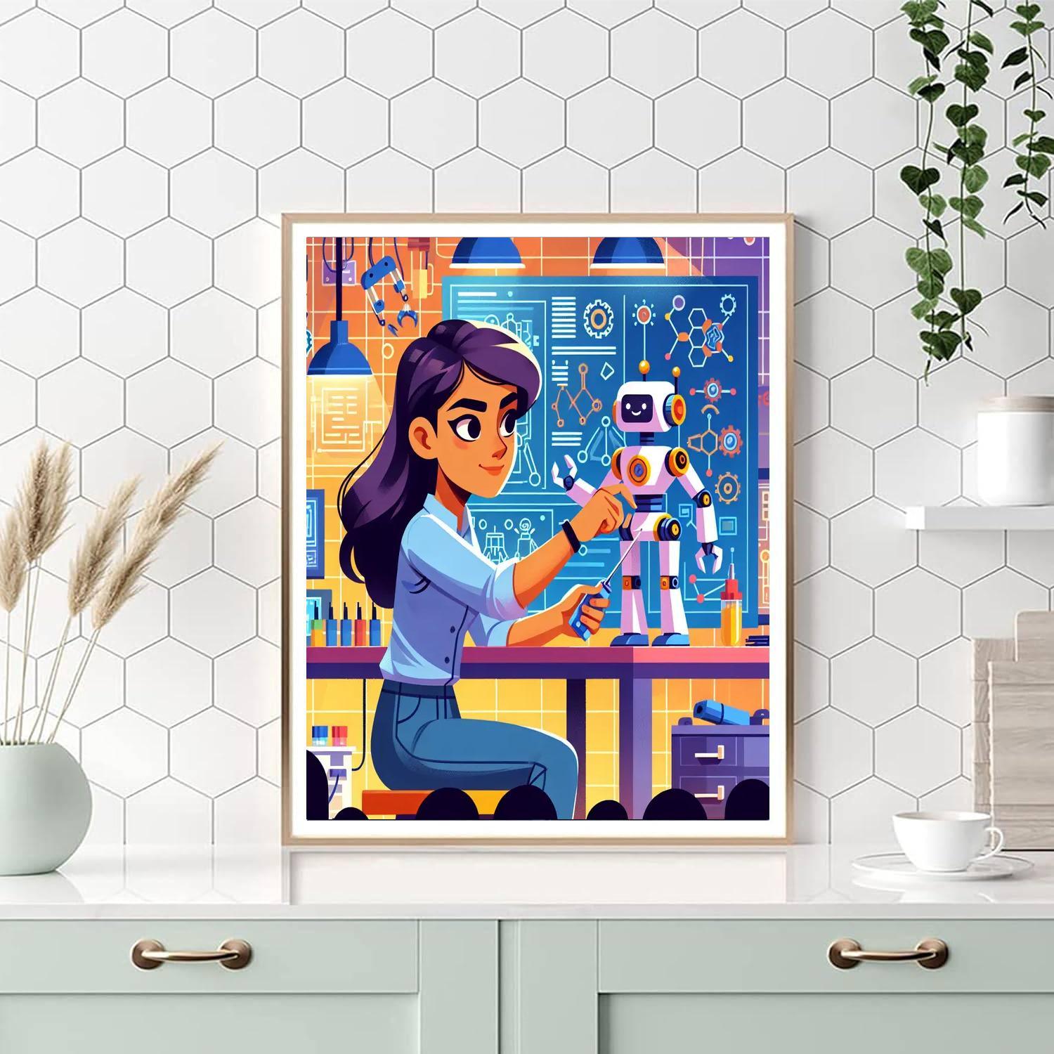 Robot Workshop Laboratory Painting Number Kit