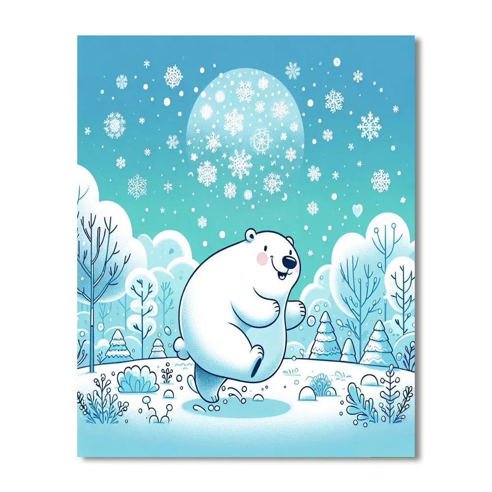 Polar Bear's Winter Wonderland Numbered Painting Kits