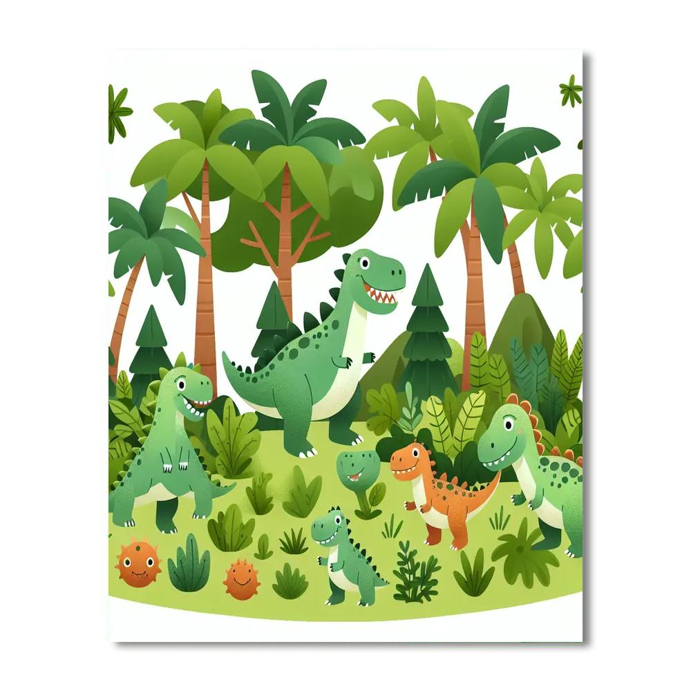 Dinosaur Exploration Day DIY Paint By Numbers