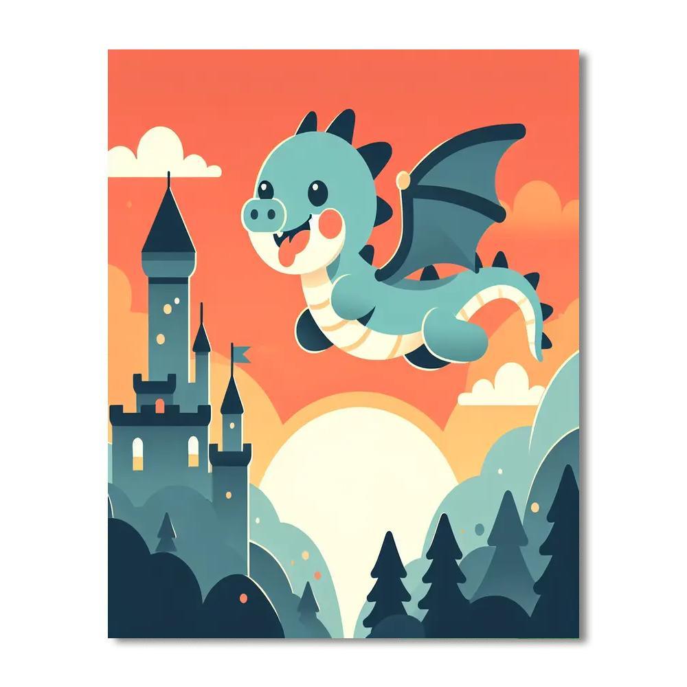 Adventure With A Dragon Paint By Number