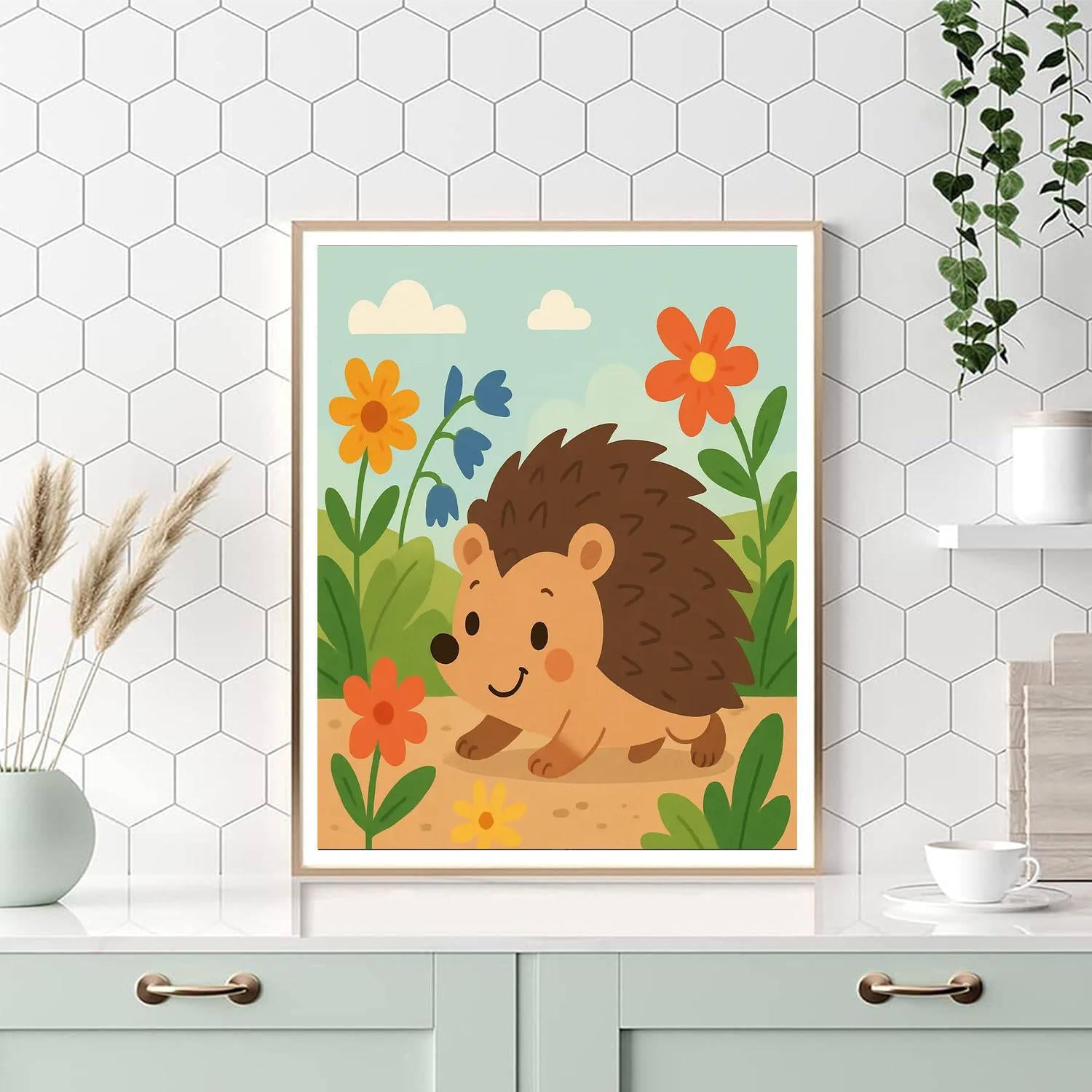 Cuddly Hedgehog Adventures DIY Paint By Numbers