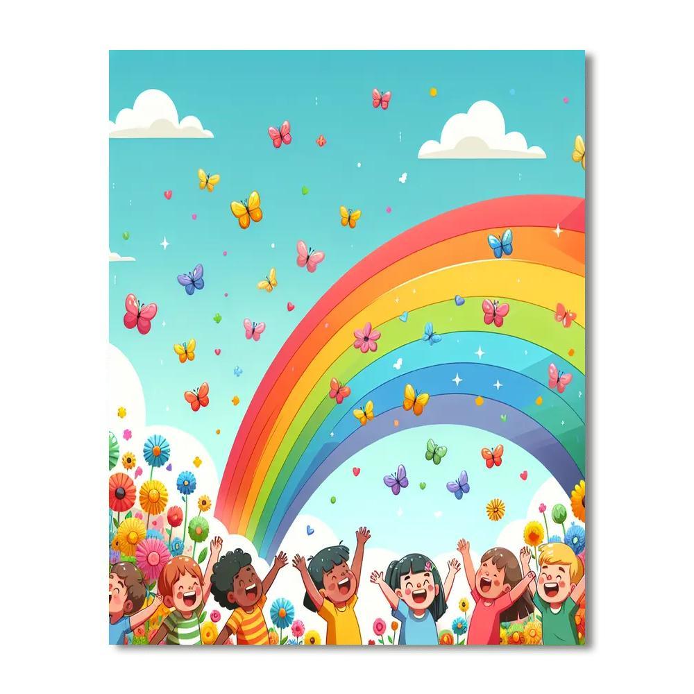 Bright Rainbow Adventures Painting By Numbers Kit