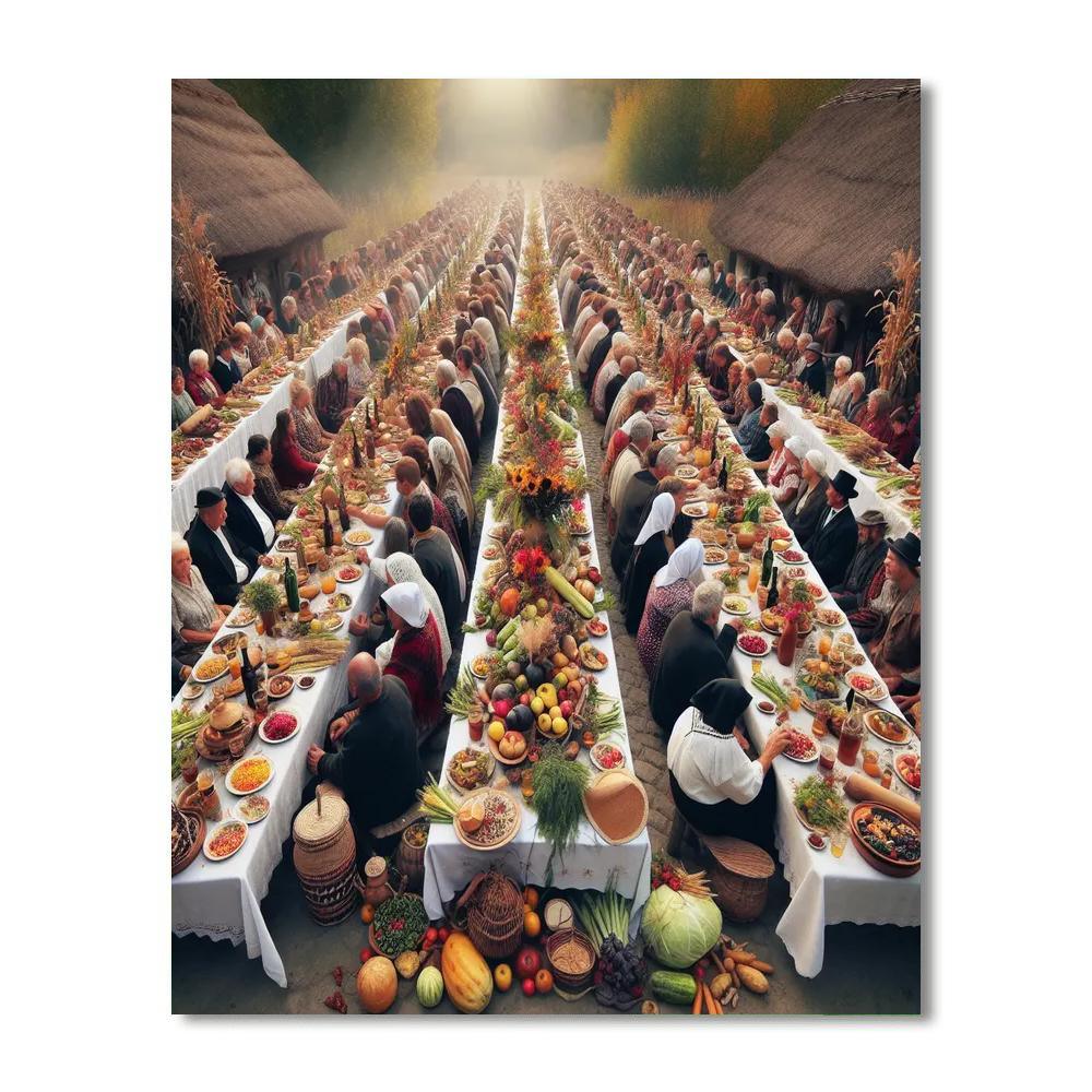 Rustic Harvest Gathering Paint By Number