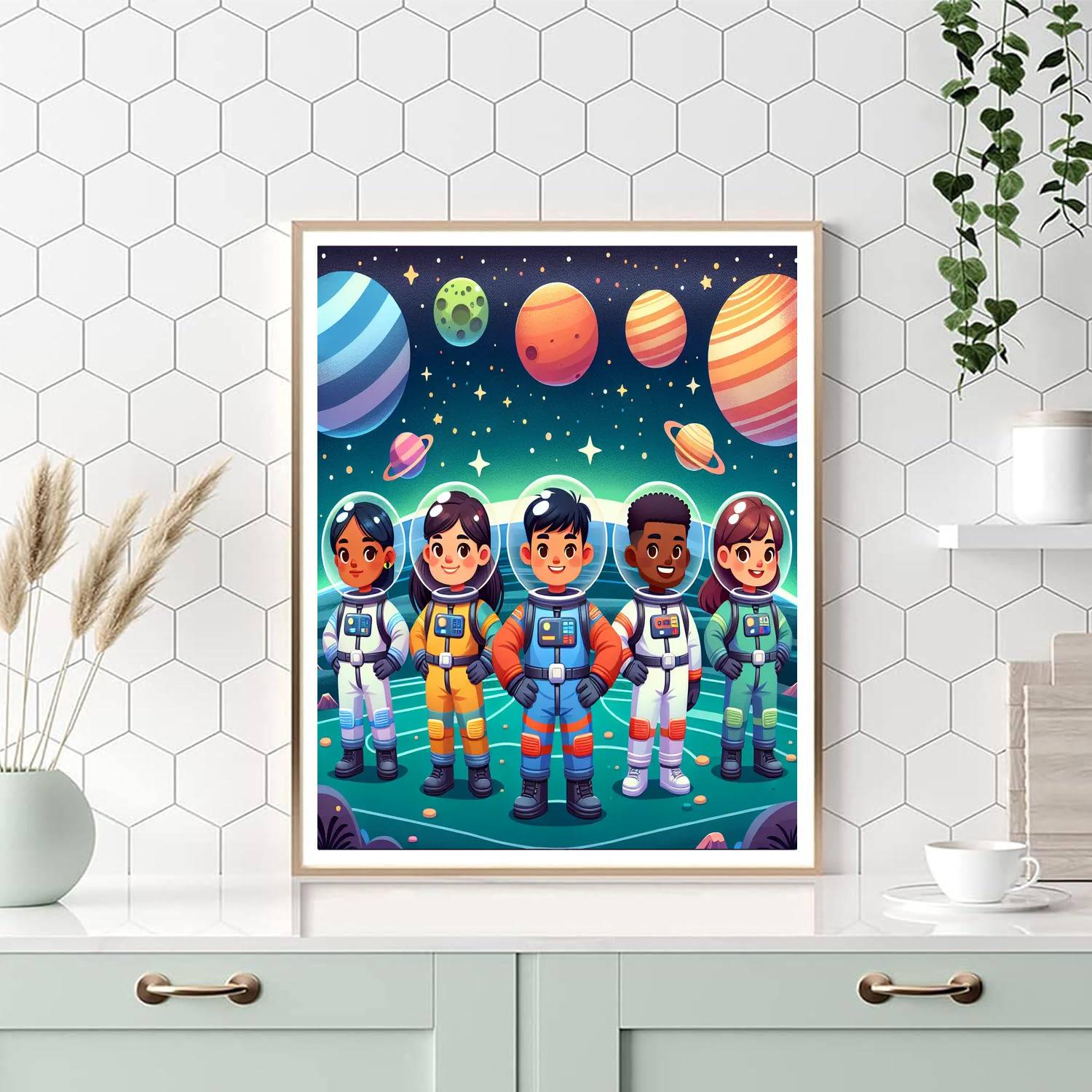 Space Hero Mission Painting Number Kit